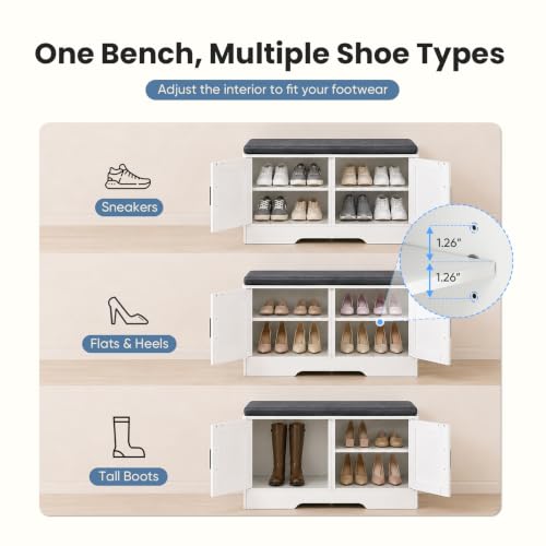 NEWBULIG Shoe Bench with Storage fo...