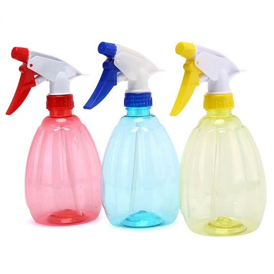 BAKEFY Empty Spray Bottle Multi-fuction Watering Bottles for Gardening Fertilizing Watering Flowers Plants and Salon 400ml (Multicolour) Pack of 1