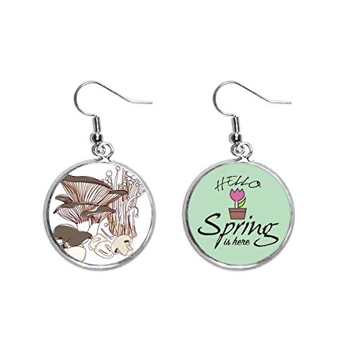 Pendientes de primavera con ilustraciones Swamm una joya decorativa exclusiva