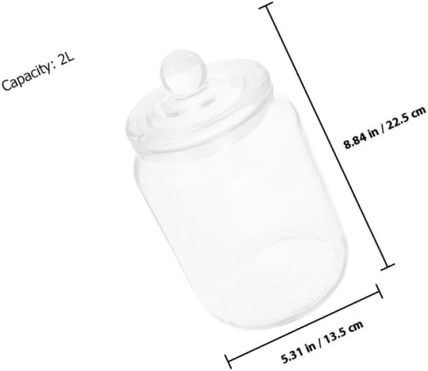 NUOBESTY Glass Tea Jar and Airtight Grain Canister 2l 2pcs Set, Glass Food Storage Containers with Sealed Lids for Kitchen Pantry, Moisture-proof Coffee Bean and Cereal Storage