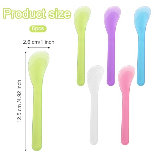 6 Stück Spatel Kosmetik, Farbe Creme Spatelkosmetik, Maskenspatel Kosmetiklotionsspatel, Kosmetik Spatel Kunststoff, Plastik Cremespatel Kosmetikspatel Gross Applikator für Gesichtsbehandlungen Maske