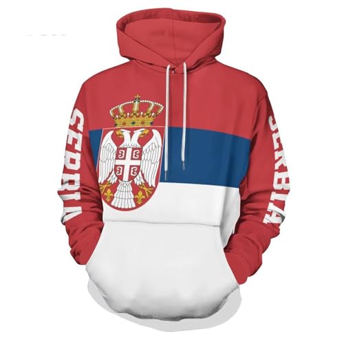 Sweat homme drapeau serbe fini les pulls inconfortables vêtement sport