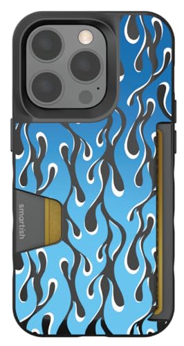 Smartish - Blue Flames - iPhone 14 Pro Wallet Case - Wallet Slayer Vol 1 [Slim + Protective] Credit Card Holder - Fits iPhone 14 Pro