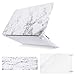 MOSISO MacBook Air 13 inch Case 2019 2018 Release A1932 with Retina Display, Plastic Pattern Hard Shell & Keyboard Cover & Screen Protector Only Compatible with MacBook Air 13, White Marble