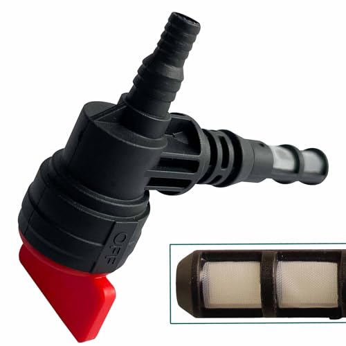 Fjsadobo 192980GS Fuel Valve With Bushing Line Filter 90 Degree Gas Shut Off Grommet Clamp For B & S 80270Gs 78299Gs 80270 78299 Kohler 25 462 03-S 25-462-03-S Rotary 13116 Tank Engine Generator Pressure Washer thumb #3
