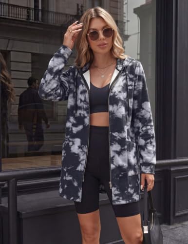 Zeagoo Hoodies for Women Sweatshirt Fall Zip up Jacket 2026 Tie Dye XL — view 5