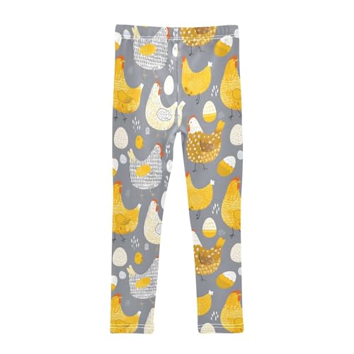 Abstract Chicken Girls Leggings Soft Stretch Workout Yoga Dance Pants for Kids Casual Tights2