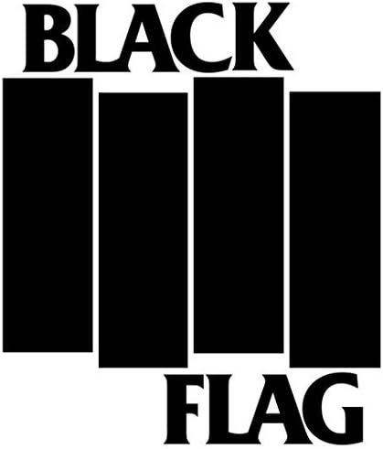 WHITE BLACK FLAG LOGO VINYL DECAL STICKER