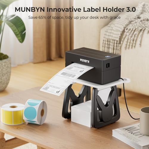 Báscula postal digital Munbyn 440 lb con impresora Bluetooth miniatura 4