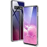 ESR Mimic Series Glass Case Compatible with Samsung Galaxy S10, 9H Tempered Glass Hybrid Cover [Mimics The Glass Back of The S10] Scratch-Resistant + Soft TPU Bumper for Galaxy S10, Skyfire Gem