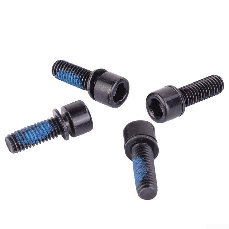 4 viti nere M6 x 18 mm per montaggio freno a disco bici