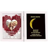 Amazon.com: ROSLILY Custom Real Moon Phase Flower Music Shadow Box