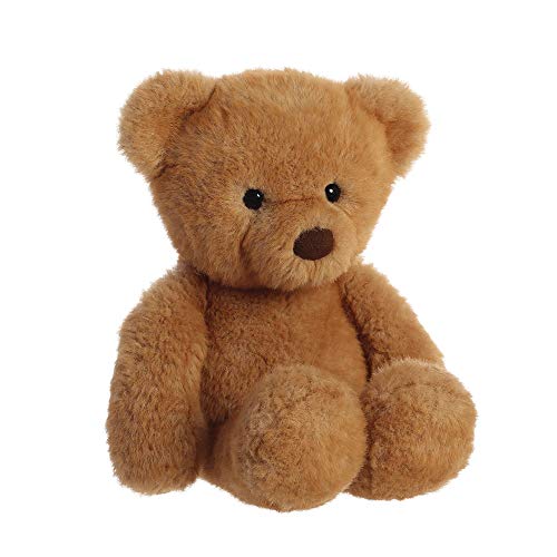 Peluche ourson Archie Aurora 33 cm, le premier ami marron