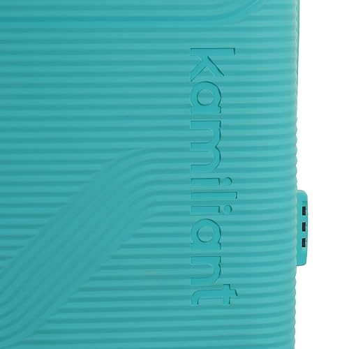 Image of Kamiliant 3PC KAM Double 8 Spinner Wheels Hard Shell Suitcase Nexus DW Set Aqua BLU, Small, Medium and Large, 79 cm