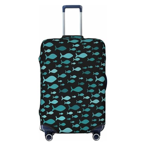 Fish Luggage Cover for Suitcase, Suitcase Cover Protector Fit 18-21 Inch Luggage Travel Accessories, S