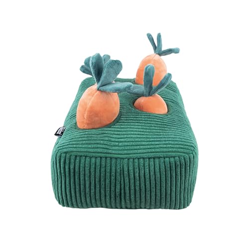 Webbox Carrot Patch Dog Toy - Plush with Interactive Treat Hiding Puzzle, Green - Image 2