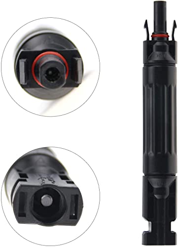 ZOOKOTO 2PCS Solar Panel PV Connector with Built in 25A Fuse Waterproof Solar Panel Cable Connector