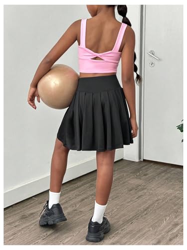 Image of WDIRARA Girl's Twist Back Sports Bras Backless Tank Top Workout Sports Shirts for Gym