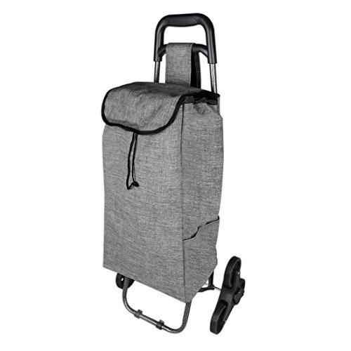 uxcell Foldable Shopping Cart, Stair Climbing Cart Trolly Grocery Laundry Utility Cart