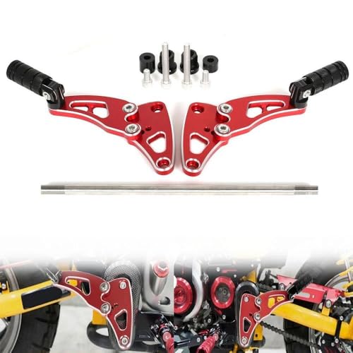 Repose-pieds 3D alu CNC rouge Monkey 125 : l'excellence de la finition moto