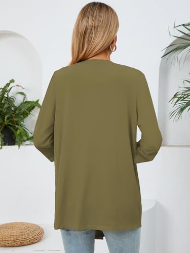 Image of Women's Lightweight Open Front Cardigans Casual Soft Drape Spring Summer Fall Cardigan S-3XL