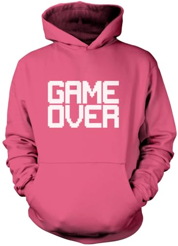 Game Over Unisex Hoodie Gaming Gamer Konsole 12-13 Jahre Pink