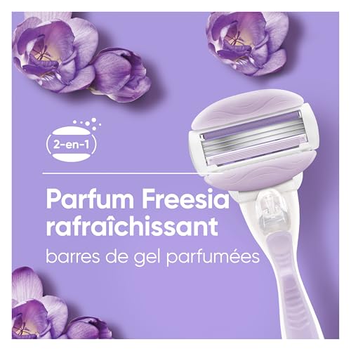Gillette Venus Rasoir Femme ComfortGlide Breeze, 6 Recharges, Violet