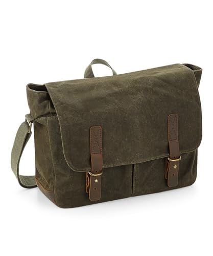 Mensajero de lona encerada Heritage de COOZO con diseño clásico premium