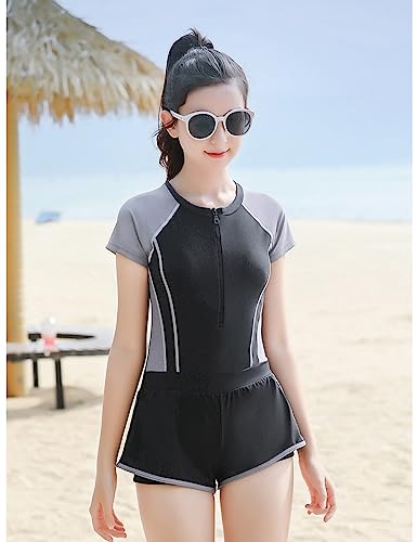 Image of KORADI Girls Swimsuits Rash Guard Swim Set Kids Two-Piece Bathing Suits Teen Swimwear Beach Shorts Sun Protection Swim Shirts