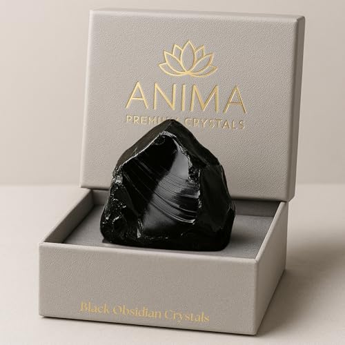 Anima Obsidian Crystal – Large 1.6–2" Deep Black Natural Raw