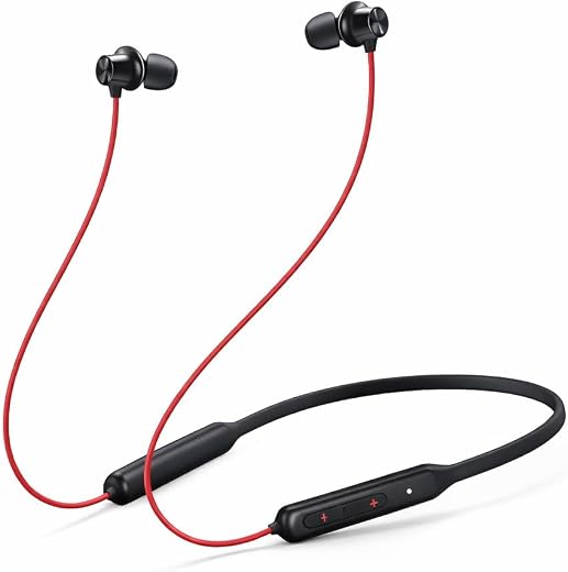 Original Earphone Compatible with OnePlus Bullets Wireless Z2 ANC Bluetooth in Ear Earphones with Mic, 45dB Hybrid ANC, Bo...