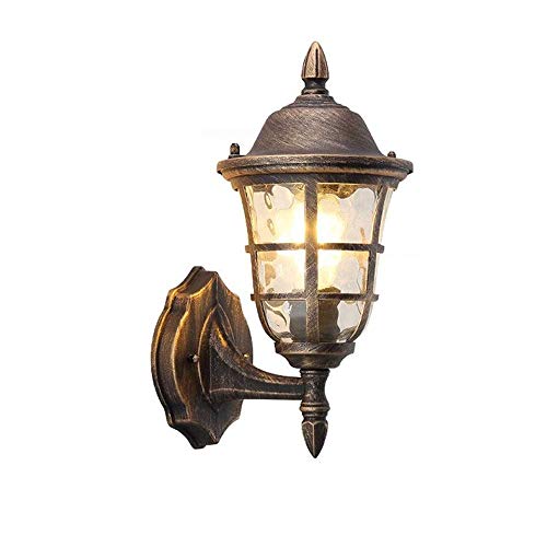 Lampe murale verre LED extérieure E27 en aluminium moulé pour éclairage de jardin et balcon
