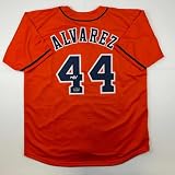 Facsimile Autographed Yordan Alvarez Houston Orange Reprint Laser Auto Baseball Jersey Size Men's XL