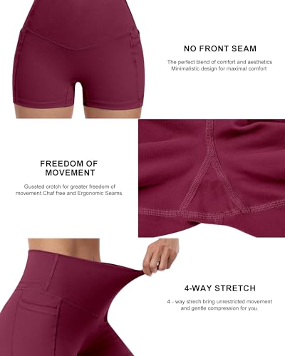 High Waisted Tummy Control Yoga Shorts with Pockets for Women
