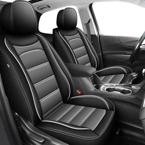 RAWAKORW Car Seat Covers Fit for GMC Terrain:2018-2025 Full Set Automotive Seat Covers Leather Breathable Waterproof Auto Seat Protectors(5 Seats