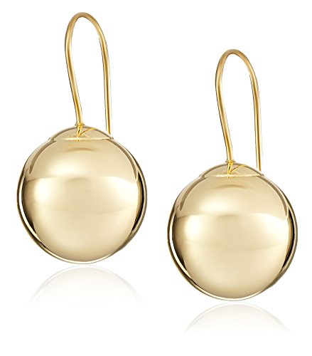 14k Yellow Gold Ball Dangle Earrings