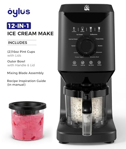 Oylus 12-in-1 Ice-Cream Maker Machine - 11 Preset Programs and Self-Cleaning, Healthy Froz - image 9