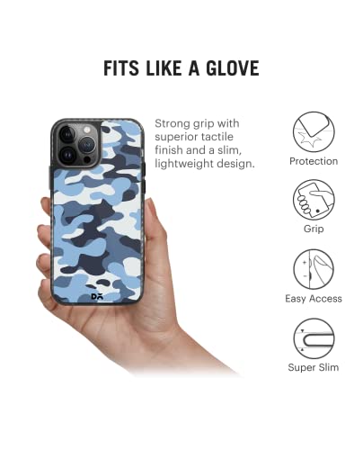 Image of DailyObjects Camouflage Aquatic Stride 2.0 Case Cover for iPhone 13 Pro Max| Polycarbonate TPU Slim Back Cover | Scratch Resistant | Sturdy Design | Full Body Protection | Wireless Charging