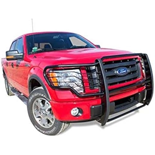 Black Horse Grille brush Bumper Guard Modular Black Compatible with 2015-2024 Ford F-150-17FP32MA
