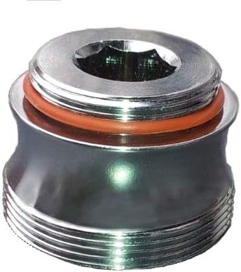 M22 Male x M28 Male, Thread Adapter, Brass Chrome Coated, Metric Adapter