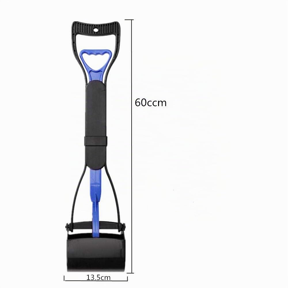 Dog Pooper Scooper, 60 CM Long Manche Solide Pince Dentelée Nettoyage Pickup Déjections Canines Clip pour Extérieur/Intérieur pour Chien et Chat Animal