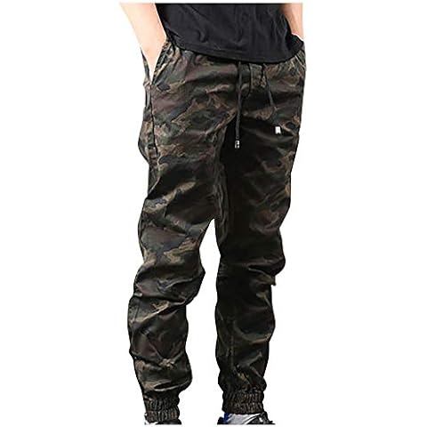 Men's Jogging Pants Casual Training Pants Camouflage Pants Sweatpants Elastic Waist Design Outdoor Work Sweatpants Cover