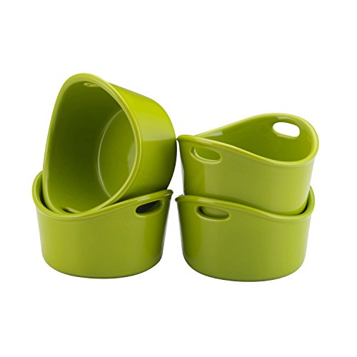 Rachael Ray Stoneware 4-Piece Bubble & Brown Ramekin Set, Green #TOP15