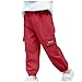 Boys Cargo Joggers Pants 2 Pack Casual Pants Fashion Elastic Waist Pants with Pockets Workout Pant Bottom