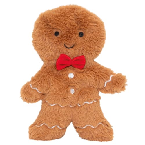 Bouillotte doudou 2 en 1 - Peluche plate Pain d’épices bébé & enfant - Action chaud et froid - Bouillotte sèche micro-ondes - Perles de céramique - Convient à tous les âges - PLIC Horizane Santé