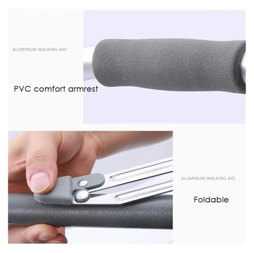 Cadre de marche pliant et deambulateur leger en aluminium pour escalier - 5