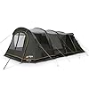 Vango Keswick 600 Family Tent, 6 Person Family Tent with Enclosed Front Porch, Double Living Area, Lights-Out Bedrooms, Sentinel Active Plus Fabric, 4000mm HH, Fully Sewn-in Groundsheet