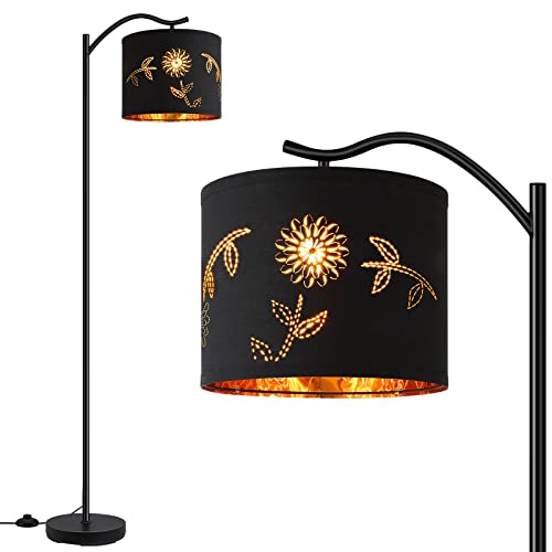 BoostArea Flower Shade Floor Lamp for Living Room,8W LED Arched,Tall