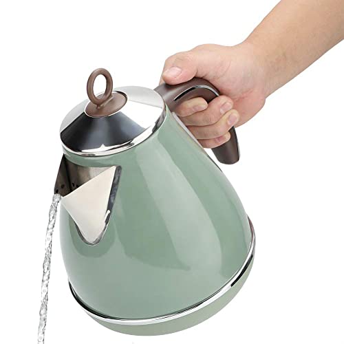 Olla eléctrica de 1,7L hervidor de agua de estilo vintage, tetera para hervir té, acero inoxidable para restaurante de hotel casa enchufe europeo de 220V - 240V Cover