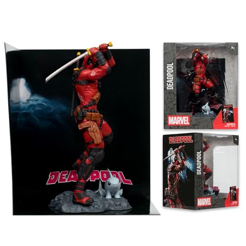 McFarlane Marvel Deadpool 1:10th Scale Collectible with Scene (Deadpool #1) Toys, Multicolor, 7.21 tum, 7.5 tum, 5.65 tum - Image 4